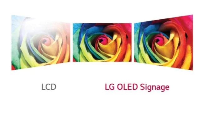 LG kaareva naytto 4.5 LG 55EF5C-M3 55" joustava Curved OpenFrame OLED Signage näyttö LG:n Curved OpenFrame näytöt on suunniteltu suunniteltu taivutettaviksi kaareviksi, koveriksi tai kuperiksi. Näytöillä voidaan luoda 3-ulotteisia kokonaisuuksia taivuttamalla ja yhdistelemällä näyttöjä. Rajoitettu kolmen näytön erä! EI käytetty! Hinta sisältää kaikki kolme näyttöä! OLED Signage paneeli Rajaton kontrasti ja syvä musta Itsevalaistuvat pikselit sammuvat kokonaan toistaakseen mustan Ei valovuotoa Absoluuttinen musta tarjoaa äärettömän kontrastin